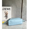 Loewe Flamenco Clutch Bag In Dusty Blue Calfskin