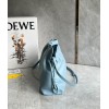 Loewe Flamenco Clutch Bag In Dusty Blue Calfskin