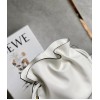 Loewe Flamenco Clutch Bag In White Calfskin