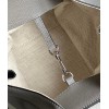 Loewe Compact Hammock Bag in Pearl Grey Grained Calfskin