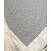 Loewe Compact Hammock Bag in Pearl Grey Grained Calfskin