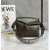 Loewe Puzzle Edge Small Bag In Khaki Green Satin Calfskin
