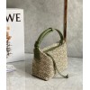 Loewe Cubi Small Bag In Green Anagram Jacquard