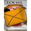 Loewe Puzzle Mini Bag In Yellow Calfskin