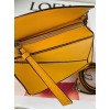 Loewe Puzzle Mini Bag In Yellow Calfskin