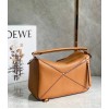 Loewe Puzzle Small Bag In Brown Grained Calfskin