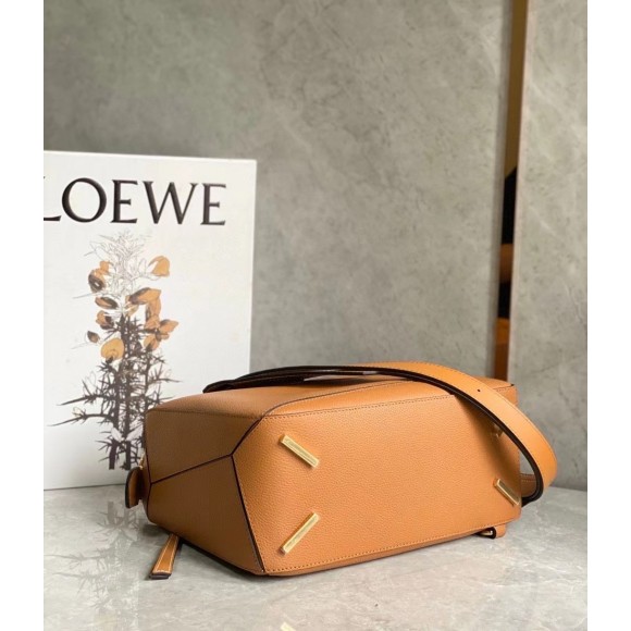Loewe Puzzle Small Bag In Brown Grained Calfskin Loewe Puzzle Small Bag In Brown Grained Calfskin