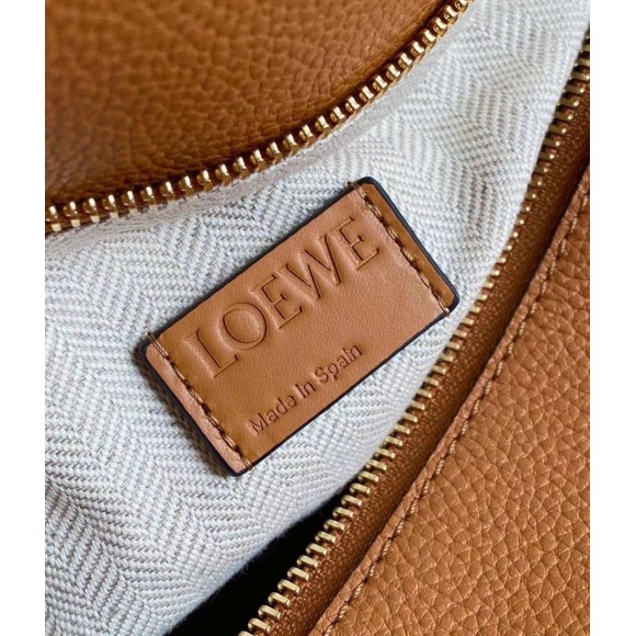 Loewe Puzzle Small Bag In Brown Grained Calfskin Loewe Puzzle Small Bag In Brown Grained Calfskin