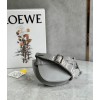 Loewe Gate Dual Mini Bag In Grey Calfskin