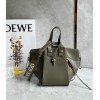 Loewe Compact Hammock Bag in Khaki Green Satin Calfskin