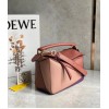 Loewe Puzzle Small Bag In Multicolour Purple Calfskin