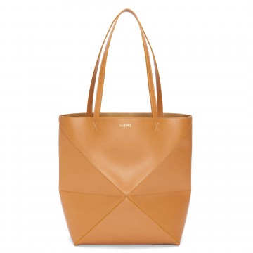 Loewe Large Puzzle Fold Tote Bag in Tan Calfskin Loewe Large Puzzle Fold Tote Bag in Tan Calfskin