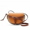 Loewe Gate Dual Mini Bag In Amber/Grey Calfskin