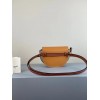 Loewe Gate Dual Mini Bag In Amber/Grey Calfskin