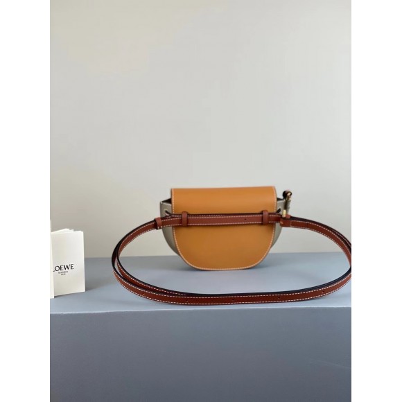 Loewe Gate Dual Mini Bag In Amber/Grey Calfskin Loewe Gate Dual Mini Bag In Amber/Grey Calfskin