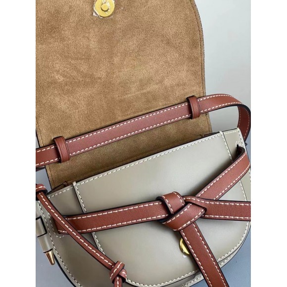 Loewe Gate Dual Mini Bag In Amber/Grey Calfskin Loewe Gate Dual Mini Bag In Amber/Grey Calfskin