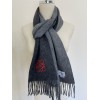 Loewe Window Scarf in Black/Grey Wool and Cashmere