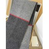 Loewe Window Scarf in Black/Grey Wool and Cashmere