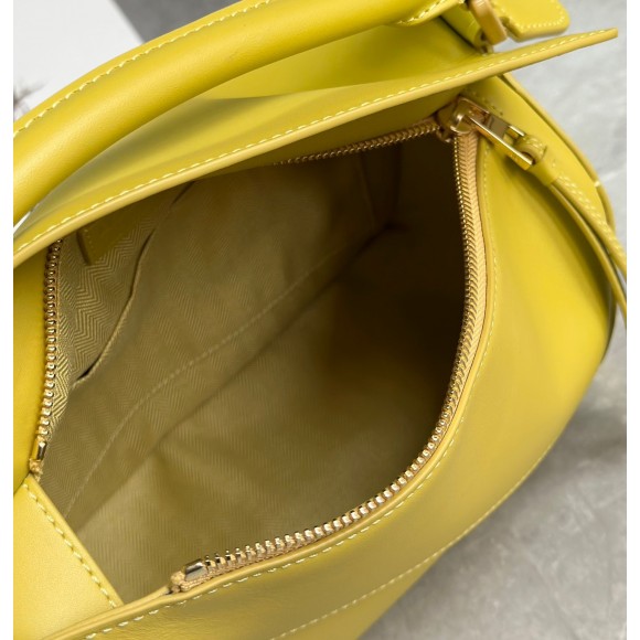 Loewe Puzzle Edge Small Bag In Yellow Satin Calfskin Loewe Puzzle Edge Small Bag In Yellow Satin Calfskin