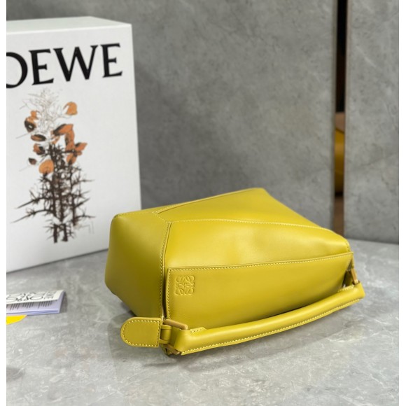 Loewe Puzzle Edge Small Bag In Yellow Satin Calfskin Loewe Puzzle Edge Small Bag In Yellow Satin Calfskin
