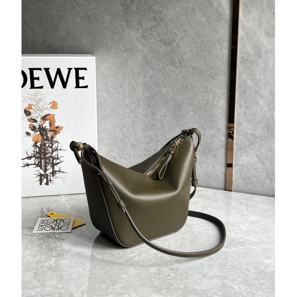 Loewe Mini Hammock Hobo Bag in Dark Green Calfskin Loewe Mini Hammock Hobo Bag in Dark Green Calfskin