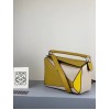 Loewe Puzzle Small Bag In Multicolour Ochre Calfskin