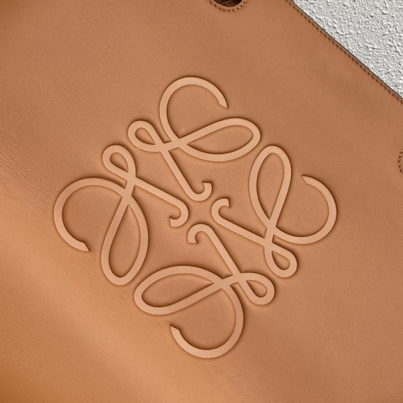 Loewe Anagram Medium Tote Bag In Brown Calfskin Loewe Anagram Medium Tote Bag In Brown Calfskin