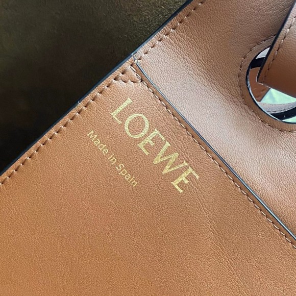 Loewe Anagram Medium Tote Bag In Brown Calfskin Loewe Anagram Medium Tote Bag In Brown Calfskin