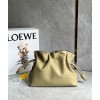 Loewe Flamenco Clutch Bag In Clay Green Calfskin