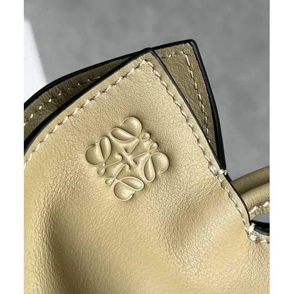 Loewe Flamenco Clutch Bag In Clay Green Calfskin Loewe Flamenco Clutch Bag In Clay Green Calfskin