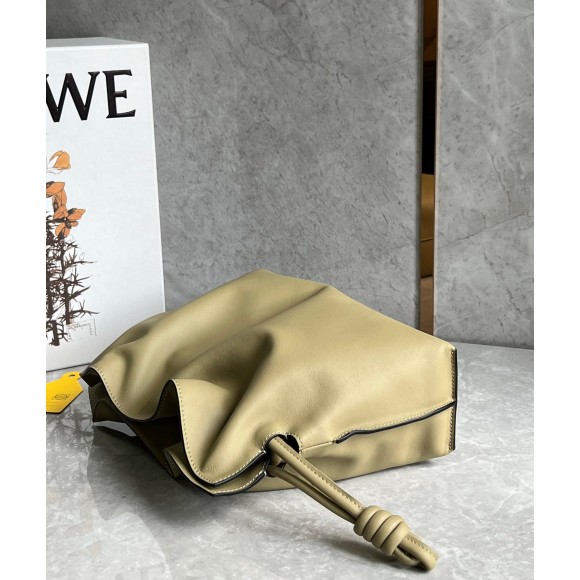 Loewe Flamenco Clutch Bag In Clay Green Calfskin Loewe Flamenco Clutch Bag In Clay Green Calfskin