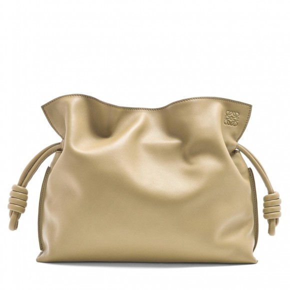 Loewe Flamenco Clutch Bag In Clay Green Calfskin Loewe Flamenco Clutch Bag In Clay Green Calfskin