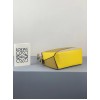 Loewe Puzzle Mini Bag In Ochre/White/Yellow Calfskin