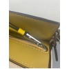 Loewe Puzzle Mini Bag In Ochre/White/Yellow Calfskin