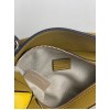 Loewe Puzzle Mini Bag In Ochre/White/Yellow Calfskin