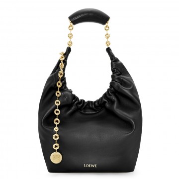 Loewe Small Squeeze Bag in Black Nappa Lambskin