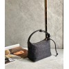 Loewe Cubi Small Bag In Black Anagram Jacquard