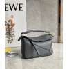 Loewe Puzzle Mini Bag In Asphalt Grey Grained Calfskin