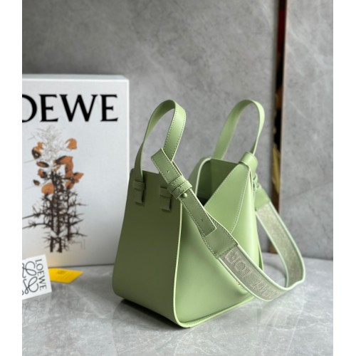 Loewe Compact Hammock Bag in Lime Green Satin Calfskin