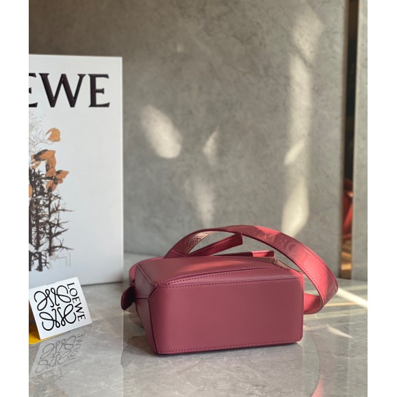 Loewe Puzzle Mini Bag In Plumrose Satin Calfskin Loewe Puzzle Mini Bag In Plumrose Satin Calfskin