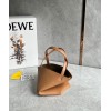 Loewe Mini Puzzle Fold Tote Bag in Tan Calfskin