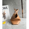 Loewe Mini Puzzle Fold Tote Bag in Tan Calfskin