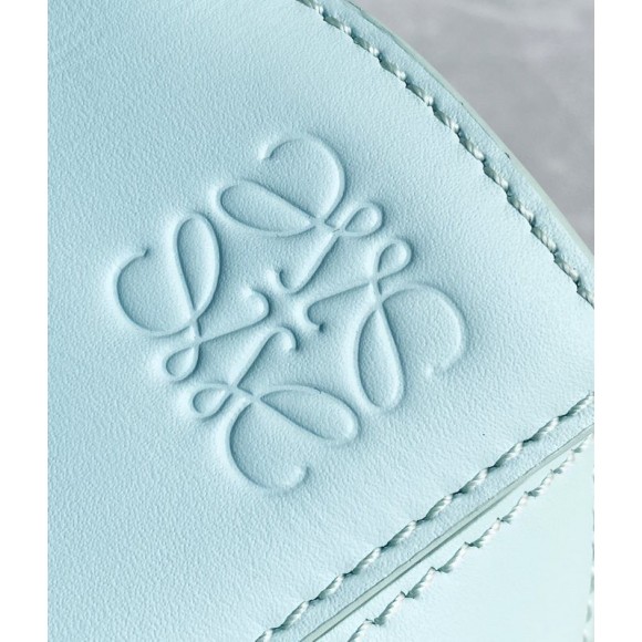 Loewe Puzzle Small Bag In Aquamarine Satin Calfskin Loewe Puzzle Small Bag In Aquamarine Satin Calfskin