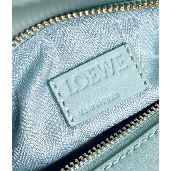 Loewe Puzzle Small Bag In Aquamarine Satin Calfskin Loewe Puzzle Small Bag In Aquamarine Satin Calfskin