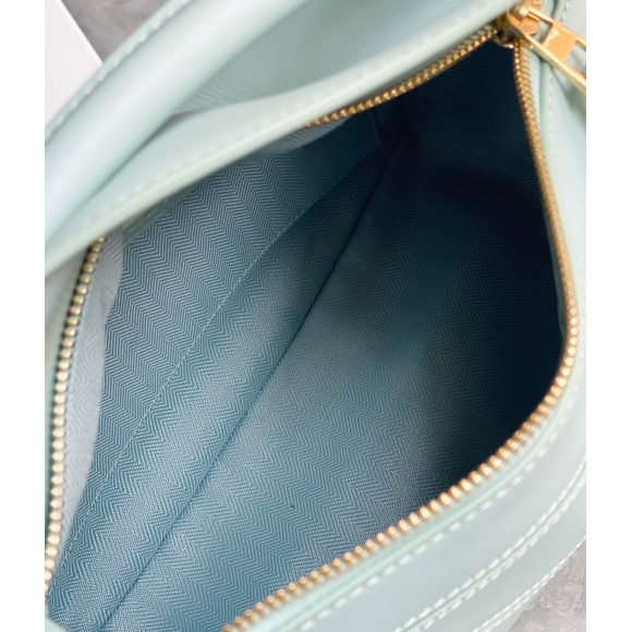 Loewe Puzzle Small Bag In Aquamarine Satin Calfskin Loewe Puzzle Small Bag In Aquamarine Satin Calfskin