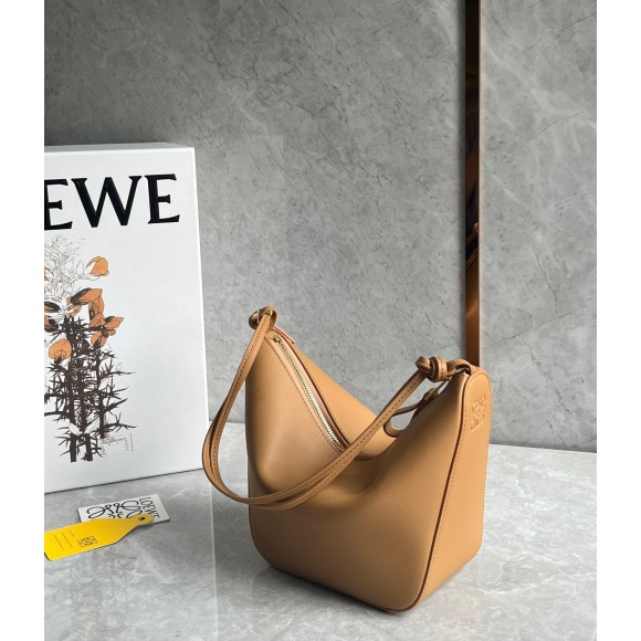 Loewe Mini Hammock Hobo Bag in Light Brown Calfskin Loewe Mini Hammock Hobo Bag in Light Brown Calfskin