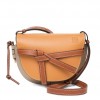 Loewe Gate Small Bag In Amber/Grey Calfskin and Jacquard