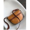 Loewe Gate Small Bag In Amber/Grey Calfskin and Jacquard