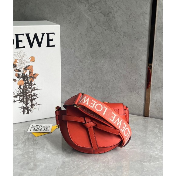 Loewe Gate Dual Mini Bag in Sunrise Orange Calfskin Loewe Gate Dual Mini Bag in Sunrise Orange Calfskin