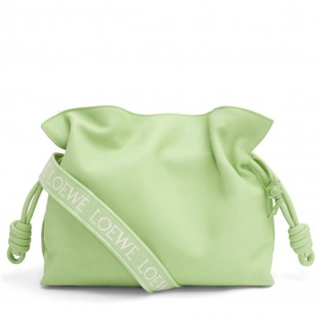 Loewe Flamenco Clutch Bag In Lime Green Leather Loewe Flamenco Clutch Bag In Lime Green Leather